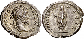 (200-201 d.C.). Septimio Severo. Denario. (Spink 6282 var) (S. 202) (RIC. 160). 2,81 g. MBC+.