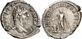 (206 d.C.). Septimio Severo. Denario. (Spink 6335 var) (S. 475) (RIC. 201). 3 g. MBC-.