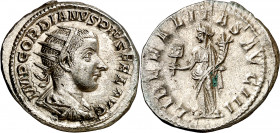 (240 d.C.). Gordiano III. Antoniniano. (Spink 8621) (S. 142) (RIC. 67). 4,79 g. EBC-/MBC+.