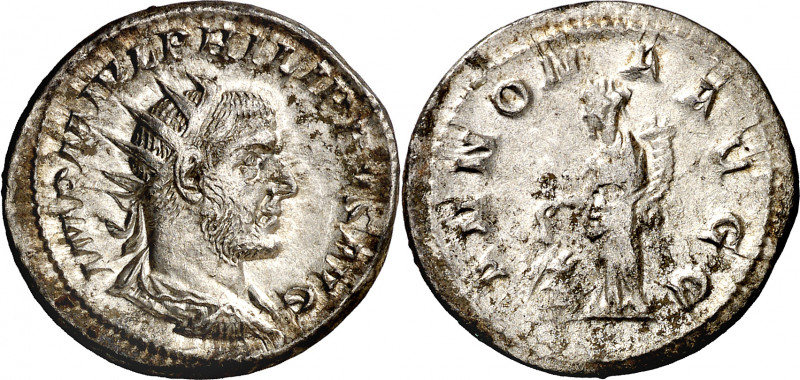 (245-247 d.C.). Filipo I. Antoniniano. (Spink 8922) (S. 25) (RIC. 28c). 4,10 g. ...