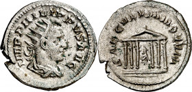 (248 d.C.). Filipo I. Antoniniano. (Spink 8963) (S. 198) (RIC. 25b). 3,74 g. MBC+.
