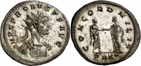 (280 d.C.). Probo. Antoniniano. (Spink 11967 var) (Co. 133) (RIC. 333). Plateado original casi íntegro. 3,70 g. EBC-/EBC.