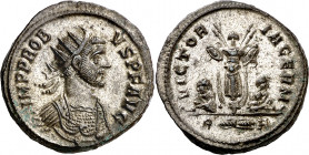(278-280 d.C.). Probo. Antoniniano. (Spink 12055 var) (Co. 773) (RIC. 220). Restos del plateado original. 3,97 g. EBC.