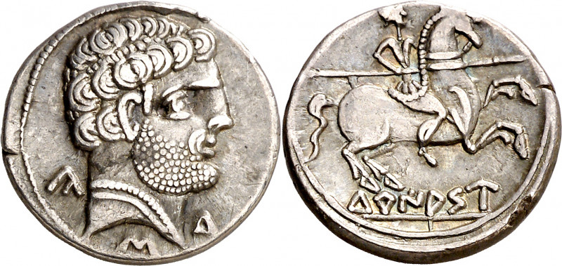 Turiasu (Tarazona). Denario. (FAB. 2417) (ACIP. 1720). 3,23 g. MBC.