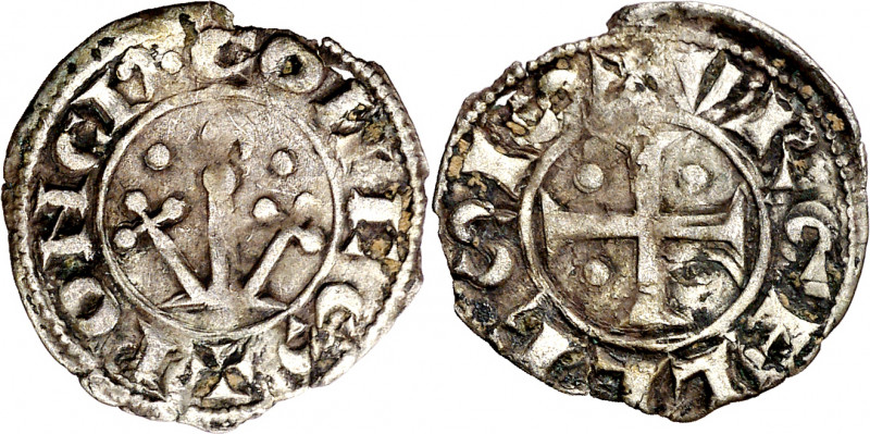 Comtat d'Urgell. Ponç de Cabrera (1236-1243). Agramunt. Diner. (Cru.V.S. 126.2) ...