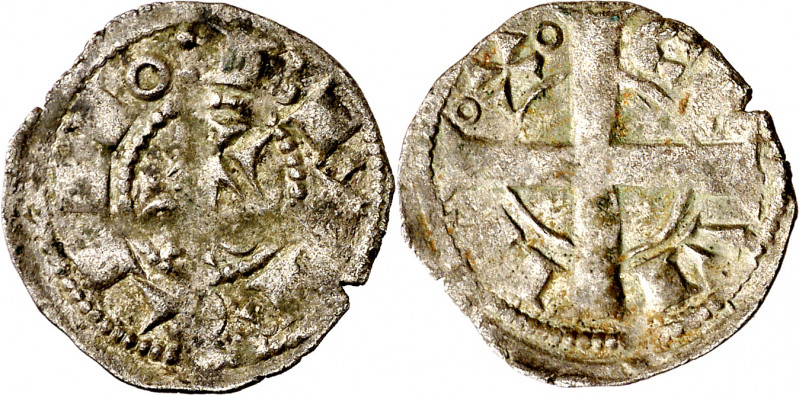 Alfons I (1162-1196). Barcelona. Diner. (Cru.V.S. 296 var) (Cru.C.G. 2100c). Rar...