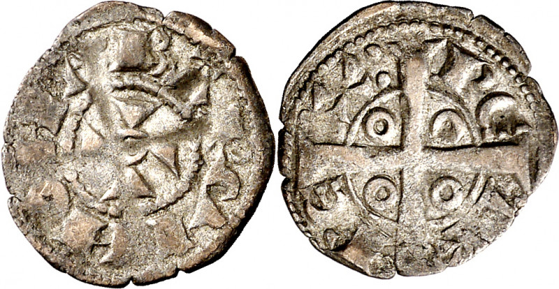 Pere I (1196-1213). Barcelona. Òbol. (Cru.V.S. 301) (Cru.C.G. 2110). 0,39 g. MBC...