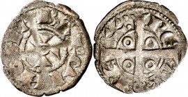 Pere I (1196-1213). Barcelona. Òbol. (Cru.V.S. 301) (Cru.C.G. 2110). 0,39 g. MBC-.