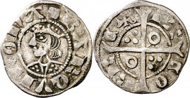 Jaume II (1291-1327). Barcelona. Diner. (Cru.V.S. 340.1) (Cru.C.G. 2158a). 1,01 g. MBC-.