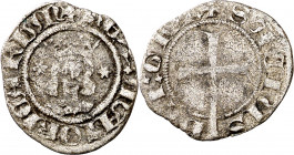 Sanç de Mallorca (1311-1324). Mallorca. Diner. (Cru.V.S. falta, sólo indica el dobler) (Cru.C.G. 2516a). Muy rara. 0,67 g. BC+/BC.