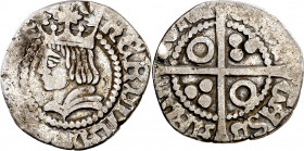 Ferran II (1479-1516). Barcelona. Mig croat. (Cru.V.S. 1143.1) (Cru.C.G. 3076b). 1,23 g. MBC-.