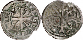Alfonso IX (1188-1230). Marca: crecientes. Dinero. (AB. 144.1). 0,46 g. MBC.