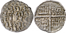 Alfonso X (1252-1284). Sin marca de ceca. Dinero de las 6 líneas. (AB. 227). 0,81 g. MBC.