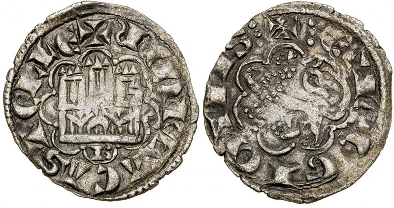 Alfonso X (1252-1284). Burgos. Blanca alfonsí. (AB. 263, como novén). 0,81 g. MB...