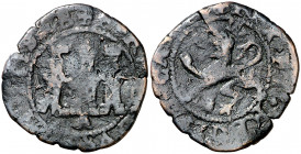 Reyes Católicos. Coruña. A. 2 maravedís. (AC. 75). Ex Áureo & Calicó 22/05/2019, nº 1206. 3,01 g. BC/BC+.