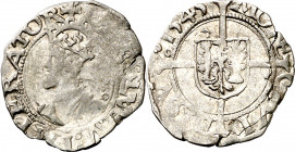 1545. Carlos I. Besançon. 1/2 carlos. (Vti. falta). 0,81 g. MBC-.