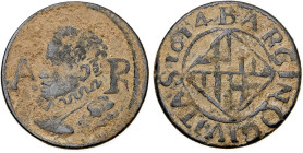 1614. Felipe III. Barcelona. 1 ardit. (AC. 25). 1,56 g. MBC/MBC+.