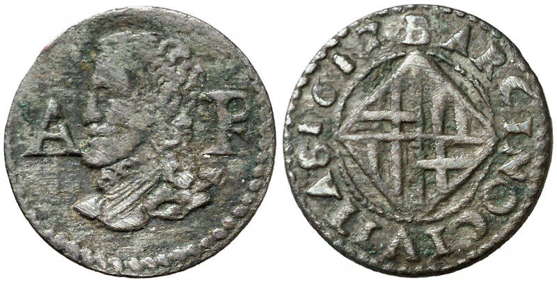 1617. Felipe III. Barcelona. 1 ardit. (AC. 28). Ex Colección Crusafont 27/10/201...