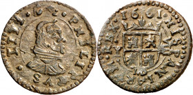 1661. Felipe IV. MD (Madrid). Y. 8 maravedís. (AC. 358). 1,94 g. MBC+.