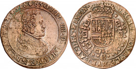 1665. Felipe IV. Amberes. Jetón. (D. 4215) (V.Q. 13889). Impurezas. 6,56 g. MBC-/MBC.