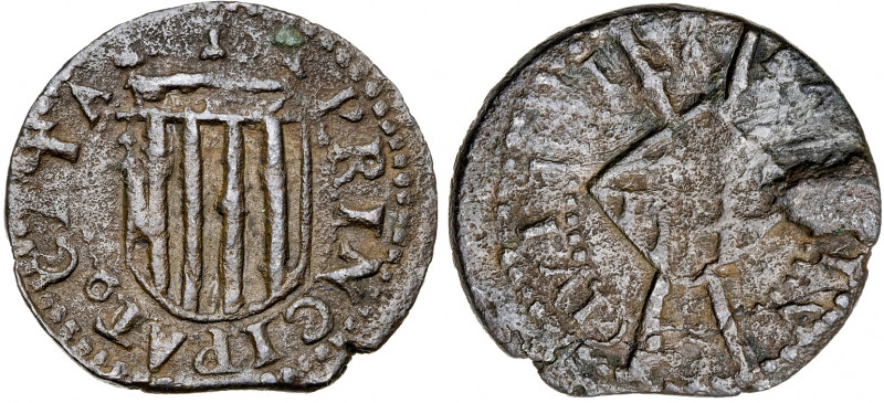 1(64)1. Guerra dels Segadors. Barcelona. 1 sisè. (AC. 38). Principat. 3,51 g. MB...