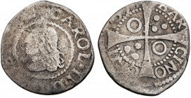 1674. Carlos II. Barcelona. 1 croat. Falsa de época. 2,40 g. BC+/MBC-.