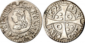 1675. Carlos II. Barcelona. 1 croat. (AC. 205 var. por puntuación). 2 g. MBC-/MBC.