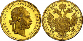Austria. 1915. Francisco José I. 1 ducado. (Fr. 494) (Kr. 2267). Reacuñación. AU. 3,50 g. Proof.