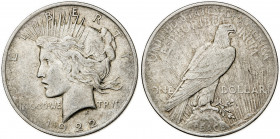 Estados Unidos. 1922. Filadelfia. 1 dólar. (Kr. 150). AG. 26,68 g. MBC+.