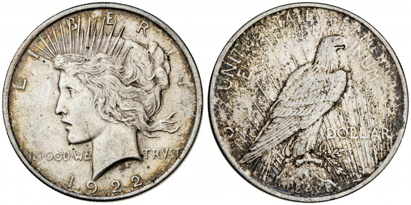 Estados Unidos. 1922. Filadelfia. 1 dólar. (Kr. 150). AG. 26,68 g. MBC+.