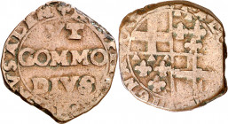 Orden de Malta. Alof de Wignacourt (1601-1622). 1 grano. (Restelli 48). CU. 2,87 g. MBC-.