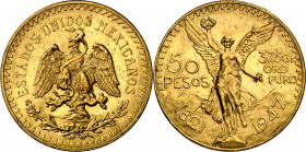 México. 1947. 50 pesos. (Fr. 172) (Kr. 482). Rayitas. AU. 41,63 g. EBC-.