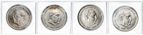 1957*58 a 60 y 67. Franco. 50 pesetas. Lote de 4 monedas. Imprescindible examinar. EBC/EBC+.