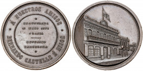 1876. Barcelona. Fábrica de medallas Bernardo Castells e Hijos. (V.Q. 14393) (Cru.Medalles 654). Bronce. 51,97 g. Ø47 mm. EBC.