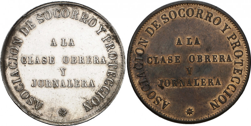 (1850-1880). Barcelona. Asociación de Socorro y Protección a la clase obrera y j...