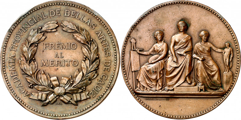 s/d (1860-1880). Cádiz. Premio al mérito. Academia Provincial de Bellas Artes. E...