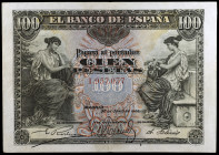 1906. 100 pesetas. (Ed. B97) (Ed. 313). 30 de junio. Sin serie. Dobleces. MBC+.