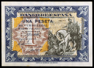 1940. 1 peseta. (Ed. D42a) (Ed. 441a). 1 de junio, Hernán Cortés. Serie A. Esquinas rozadas. EBC+.