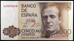 1979. 5000 pesetas. (Ed. E4a) (Ed. 478a). 23 de octubre, Juan Carlos I. Serie L. S/C-.