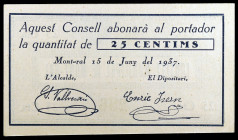 Mont-Ral. 25 céntimos. (T. 1831a). Nº 286. Raro y más así. EBC.
