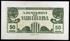 Vallgorguina. 50 céntimos. (T. 3093). Nº 63. Raros y más así. EBC-.