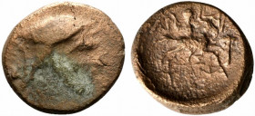 Kings of Cappadocia, Ariarathes III (c. 230-220 BC). Æ (21mm, 6.77g, 5h). Tyana. Head r., wearing bashlyk. R/ Horseman riding r.; palm tree to r., ΔΣ ...