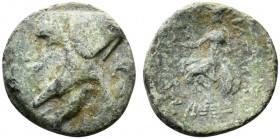 Kings of Cappadocia, Ariarathes IV Eusebes (c. 220-163 BC). Æ (18.5mm, 5.71g, 12h). Draped bust l., wearing bashlyk. R/ Athena Nikephoros seated l. Si...