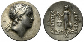 Kings of Cappadocia, Ariarathes V Eusebes Philopator (c. 163-130 BC). AR Drachm (20mm, 4.13g, 11h). Mint A (Eusebeia-Mazaka), year 30 (133/2 BC). Diad...