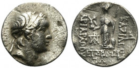 Kings of Cappadocia, Ariarathes V Eusebes Philopator (c. 163-130 BC). AR Drachm (19mm, 4.00g, 12h). Mint A (Eusebeia-Mazaka), year 33 (130/29 BC). Dia...