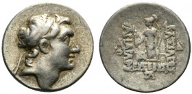 Kings of Cappadocia, Ariarathes V Eusebes Philopator (c. 163-130 BC). AR Drachm (17mm, 4.14g, 11h). Mint A (Eusebeia-Mazaka), year 33 (130/29 BC). Dia...