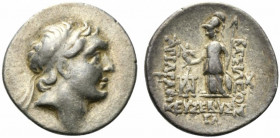 Kings of Cappadocia, Ariarathes V Eusebes Philopator (c. 163-130 BC). AR Drachm (19mm, 4.12g, 12h). Mint A (Eusebeia-Mazaka), year 33 (130/29 BC). Dia...