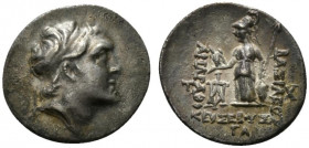 Kings of Cappadocia, Ariarathes V Eusebes Philopator (c. 163-130 BC). AR Drachm (20mm, 4.07g, 12h). Mint A (Eusebeia-Mazaka), year 33 (130/29 BC). Dia...