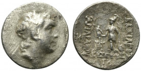 Kings of Cappadocia, Ariarathes V Eusebes Philopator (c. 163-130 BC). AR Drachm (18mm, 4.04g, 12h). Mint A (Eusebeia-Mazaka), year 33 (130/29 BC). Dia...