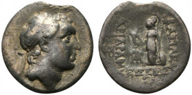 Kings of Cappadocia, Ariarathes V Eusebes Philopator (c. 163-130 BC). AR Drachm (18.5mm, 3.92g, 12h). Mint A (Eusebeia-Mazaka), year 33 (130/29 BC). D...